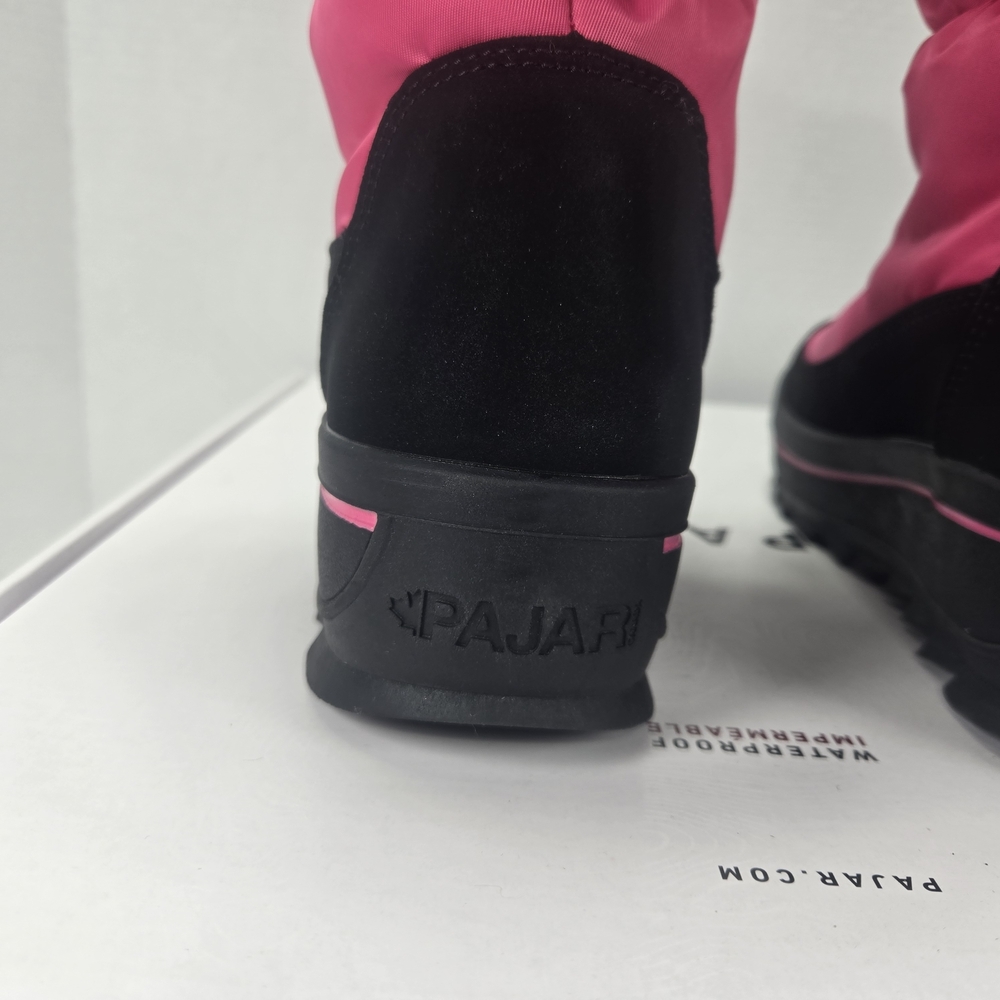 Pajar Toboggan 2.0 Fuschia Pink and Black Rain Winter Boots Women's Size 11 - Picture 7 of 13